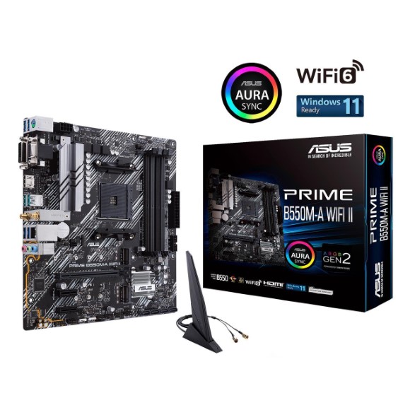 ASUS Prime B550M-A WiFi II mATX AMD AM4 Motherboard