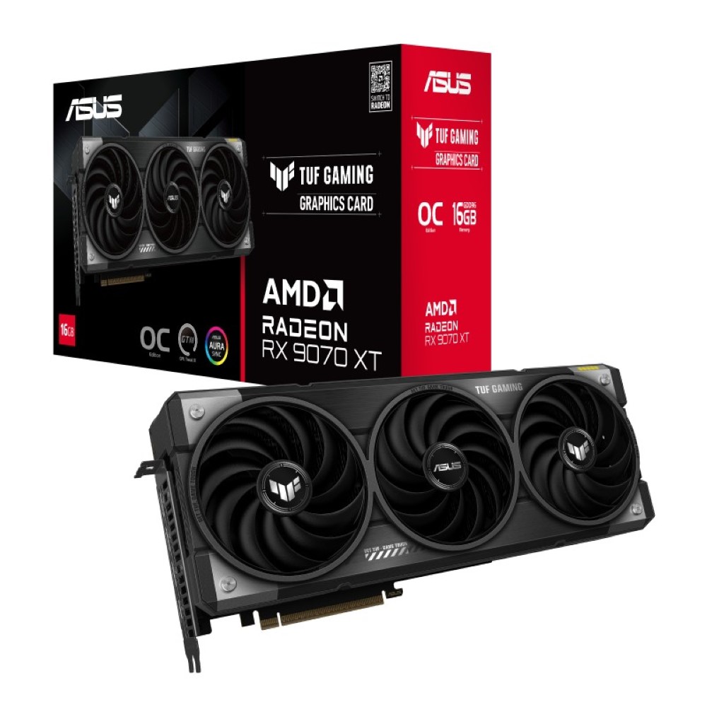 ASUS TUF Gaming Radeon RX 9070 XT OC Edition 16GB GDDR6 Gaming 256-bit PCIe 5.0 GPU
