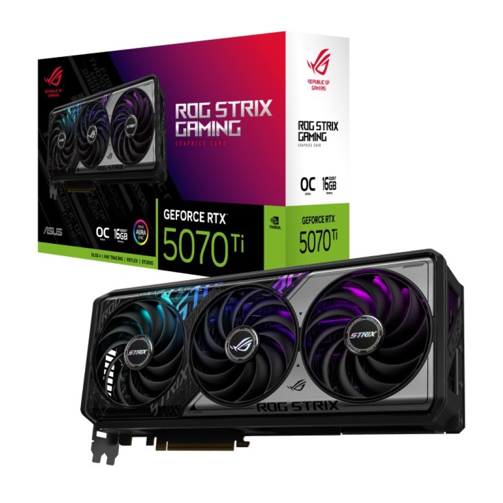 ASUS ROG Strix GeForce RTX 5070 Ti OC Edition 16GB 256-Bit GDDR7 PCI Express 5.0 DLSS 4.0 GPU
