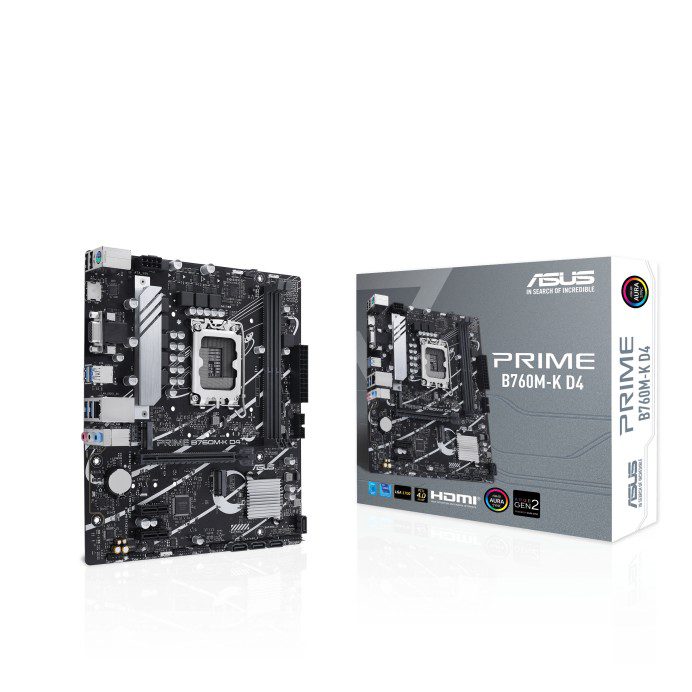 ASUS Prime B760M-K D4 Intel LGA 1700 Micro-ATX Motherboard