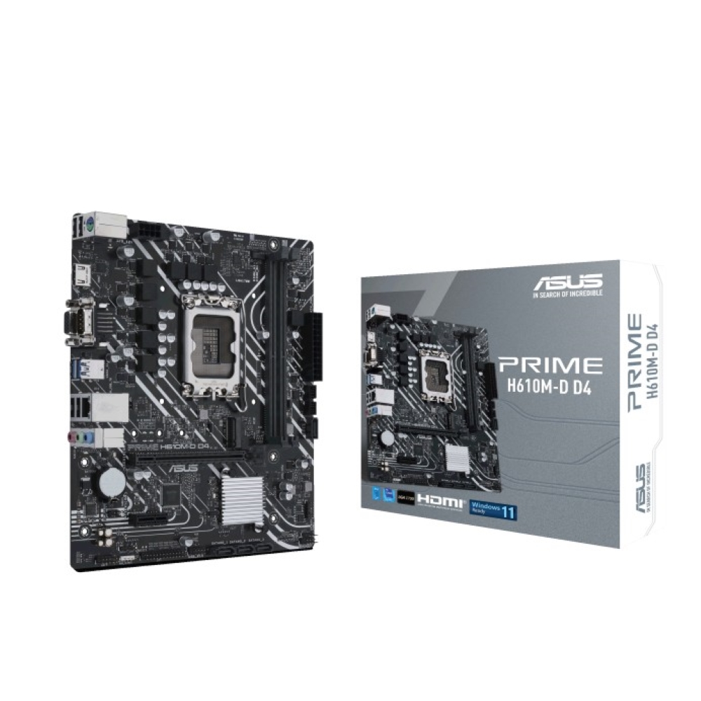 ASUS PRIME H610M-D Intel LGA1700 Micro-ATX Motherboard (DDR5)