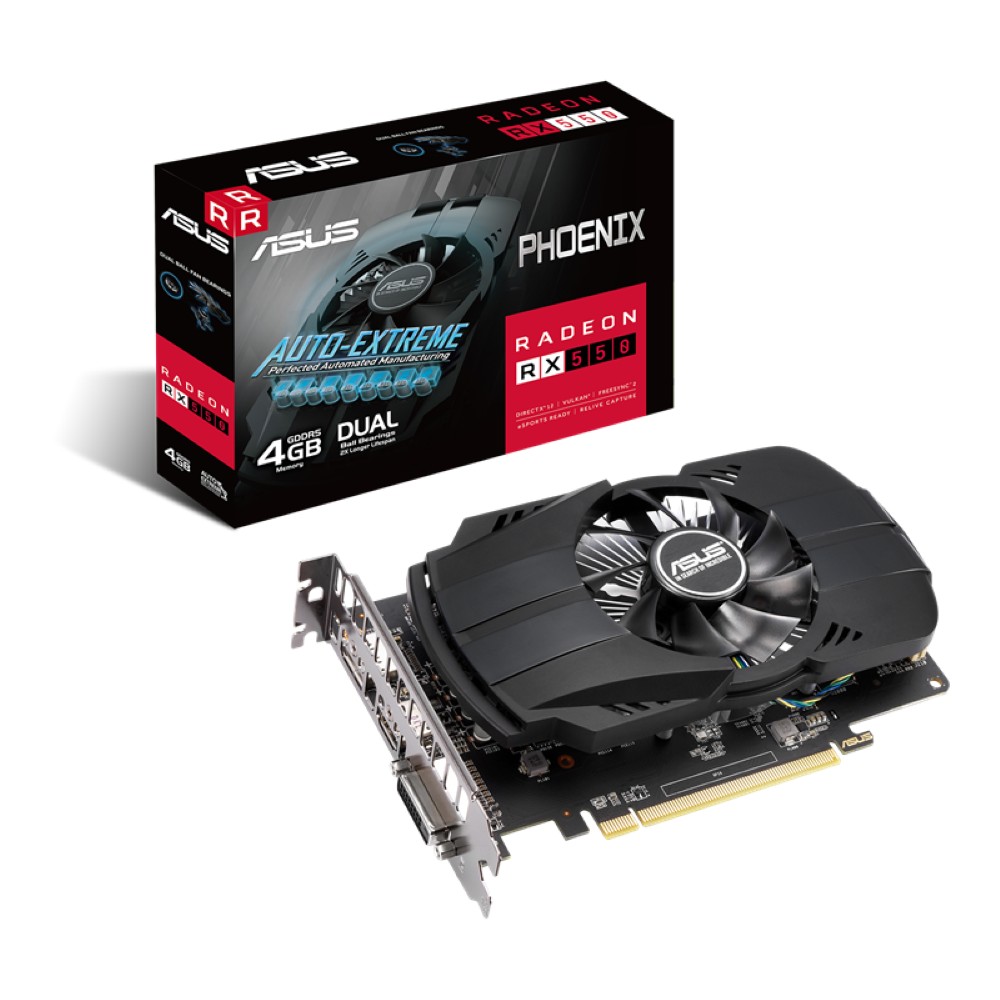 Asus AMD VGA PH-RX550-4G-EVO Graphic Card 4GB GDDR5 128-bit PCI Express 3.0