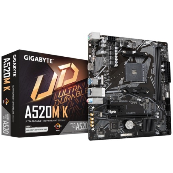 GIGABYTE A520M K AMD AM4 Micro-ATX Motherboard