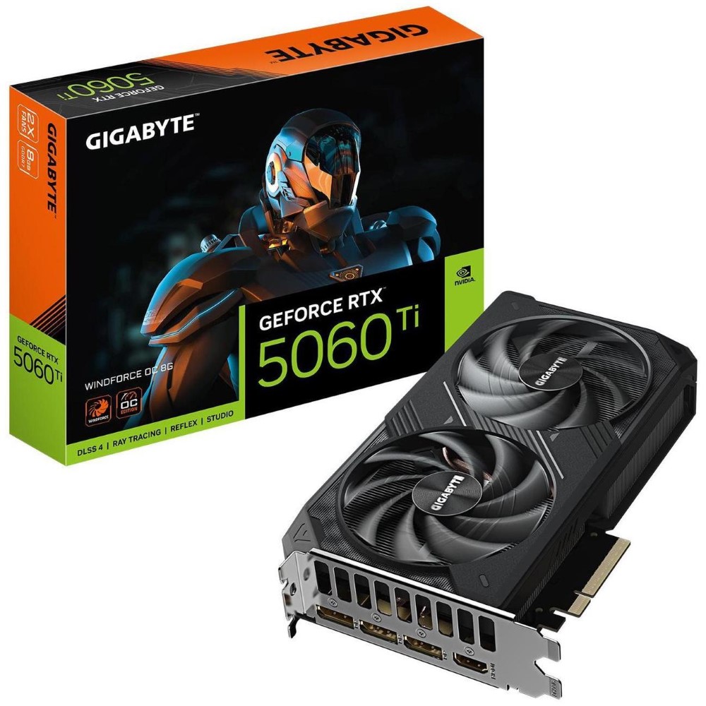 GIGABYTE WINDFORCE GeForce RTX 5060 Ti 8GB GDDR7 PCI Express 5.0 ATX 128-bit GPU