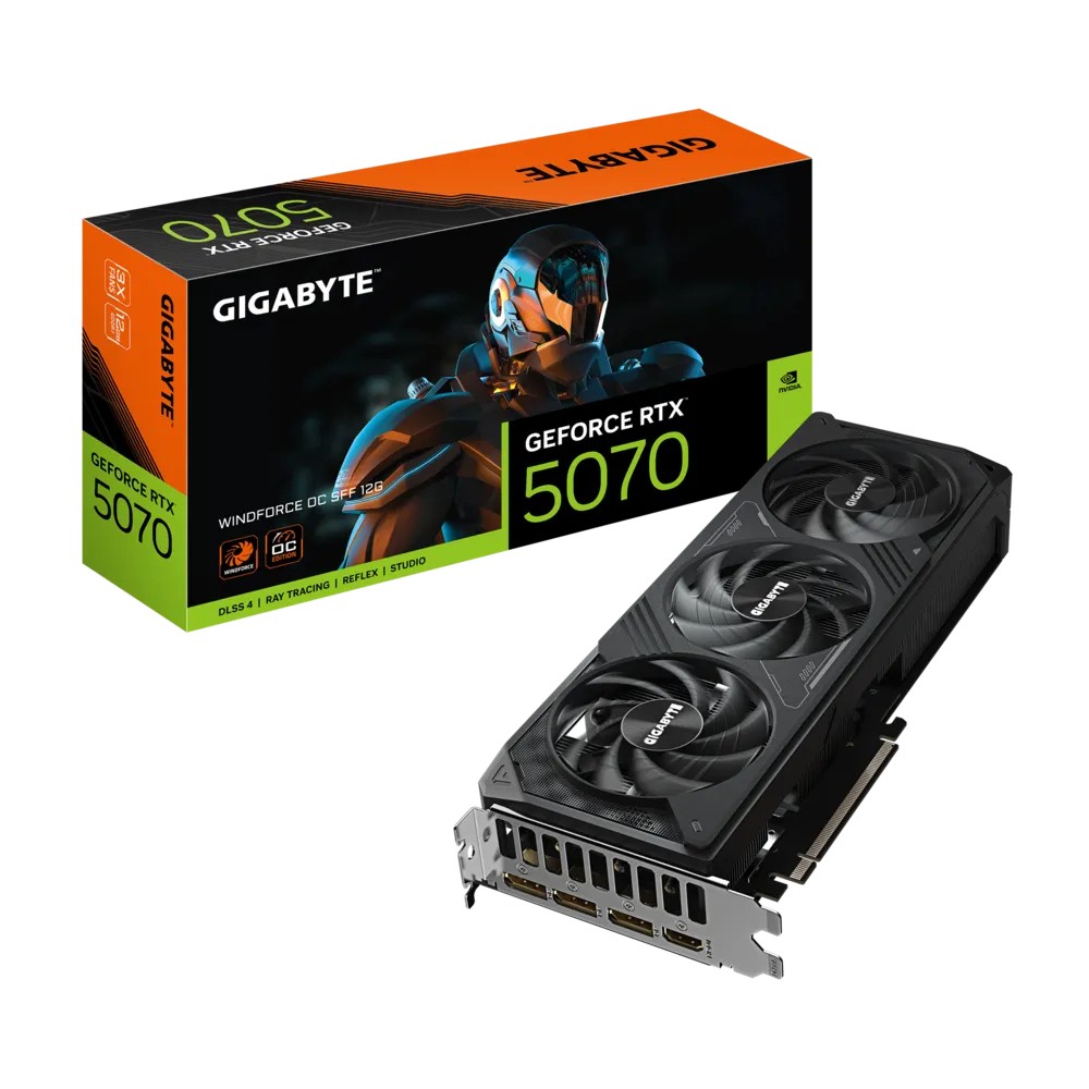 Gigabyte GeForce RTX 5070 WINDFORCE OC SFF 12GB GDDR7 PCI Express 5.0 ATX 192-bit GPU