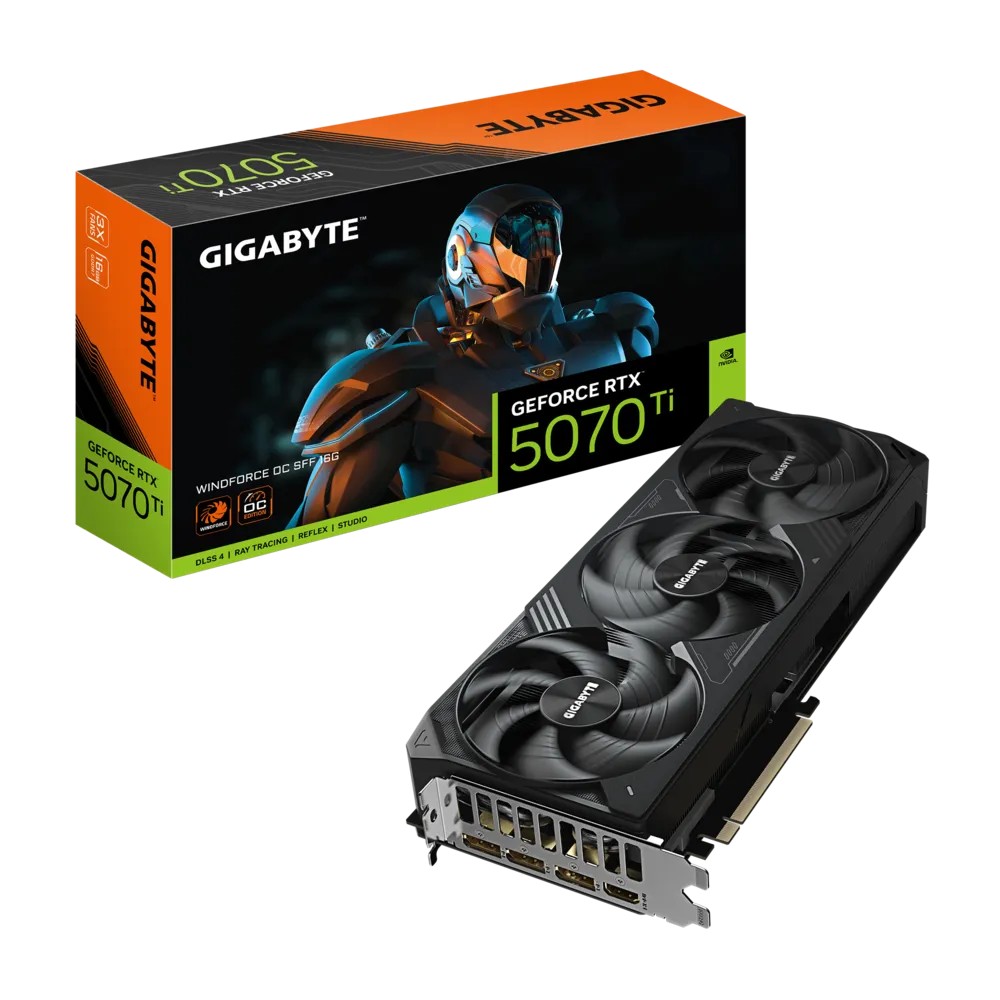 Gigabyte WindForce GeForce RTX 5070 Ti 16GB GDDR7 PCI Express 5.0 ATX 256-bit GPU