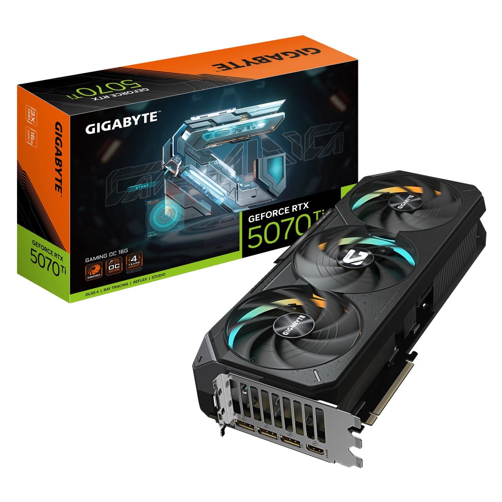 Gigabyte GeForce RTX 5070 Ti GAMING OC 16GB GDDR7 VRAM PCIe 5.0 x16 Interface 256-bit PCIe 5.0 x16 GPU