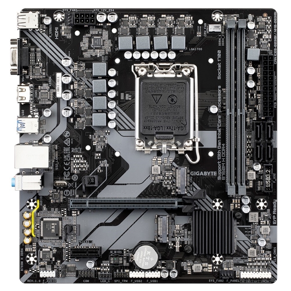 GIGABYTE B760M H Intel LGA1700 Micro-ATX Motherboard (DDR4) - Image 2 | PC Wala Online