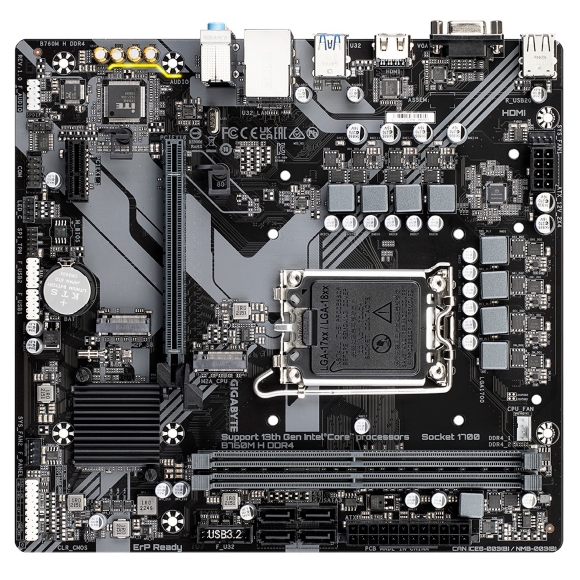 GIGABYTE B760M H Intel LGA1700 Micro-ATX Motherboard (DDR4) - Image 5 | PC Wala Online