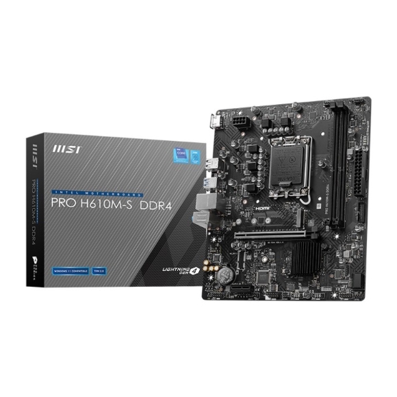 MSI PRO H610M-S mATX DDR4 Intel LGA1700 Motherboard