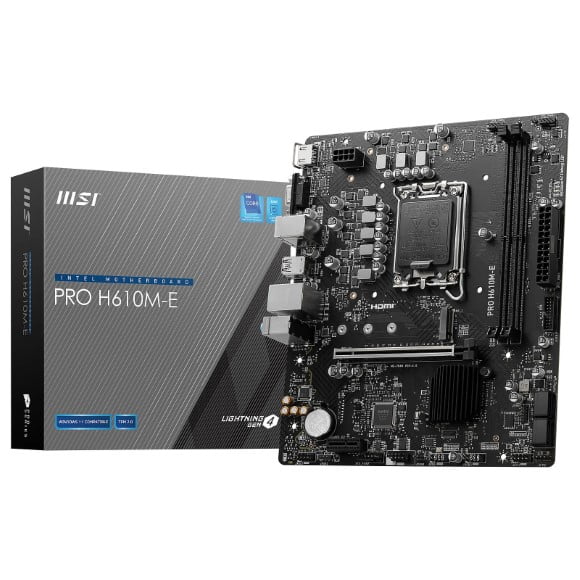 MSI PRO H610M-E DDR5 Intel LGA 1700 Micro-ATX Motherboard