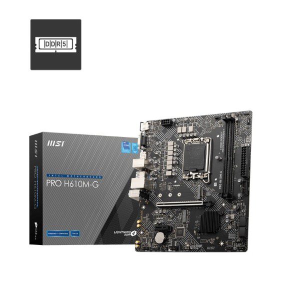 MSI PRO H610M-G DDR5 Intel LGA 1700 Micro-ATX Motherboard