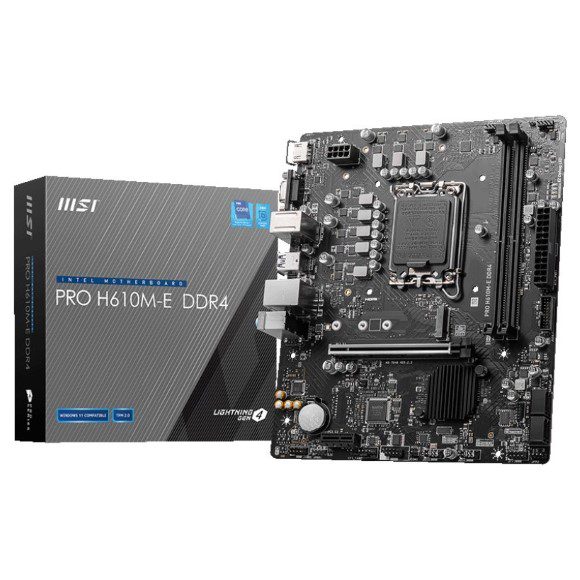 MSI PRO H610M-E DDR4 Intel LGA 1700 Micro-ATX Motherboard