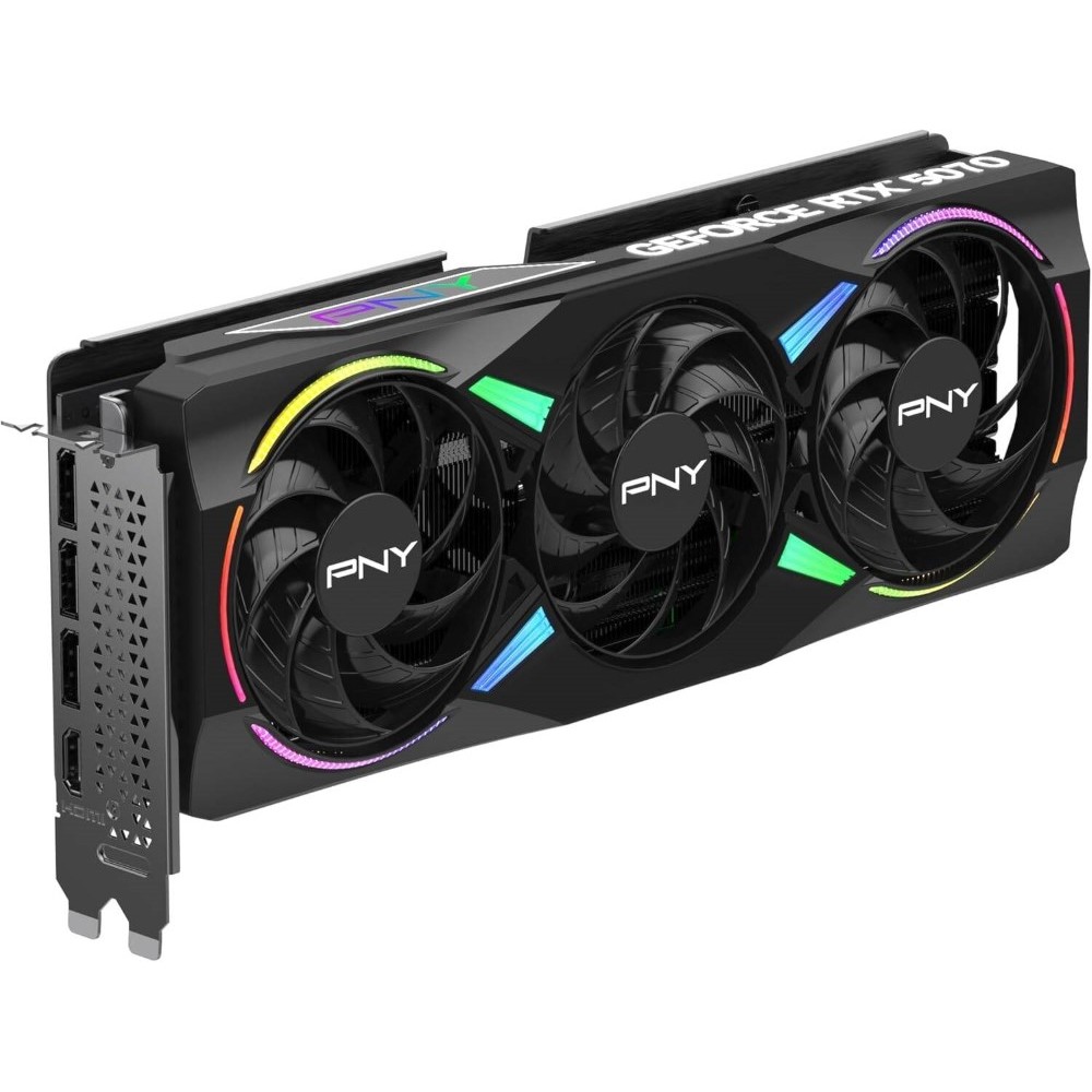 PNY GeForce RTX 5070 ARGB EPIC-X RGB OC Triple Fan GPU 12GB GDDR7 192-Bit Memory 2.16 GHz Base Clock 28 Gbps Memory Speed 6144 CUDA Cores PCI-Express 5.0 - Image 2 | PC Wala Online