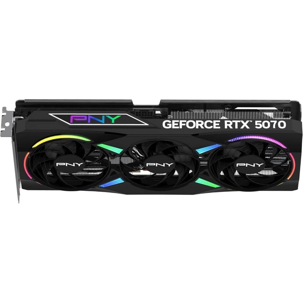 PNY GeForce RTX 5070 ARGB EPIC-X RGB OC Triple Fan GPU 12GB GDDR7 192-Bit Memory 2.16 GHz Base Clock 28 Gbps Memory Speed 6144 CUDA Cores PCI-Express 5.0 - Image 5 | PC Wala Online