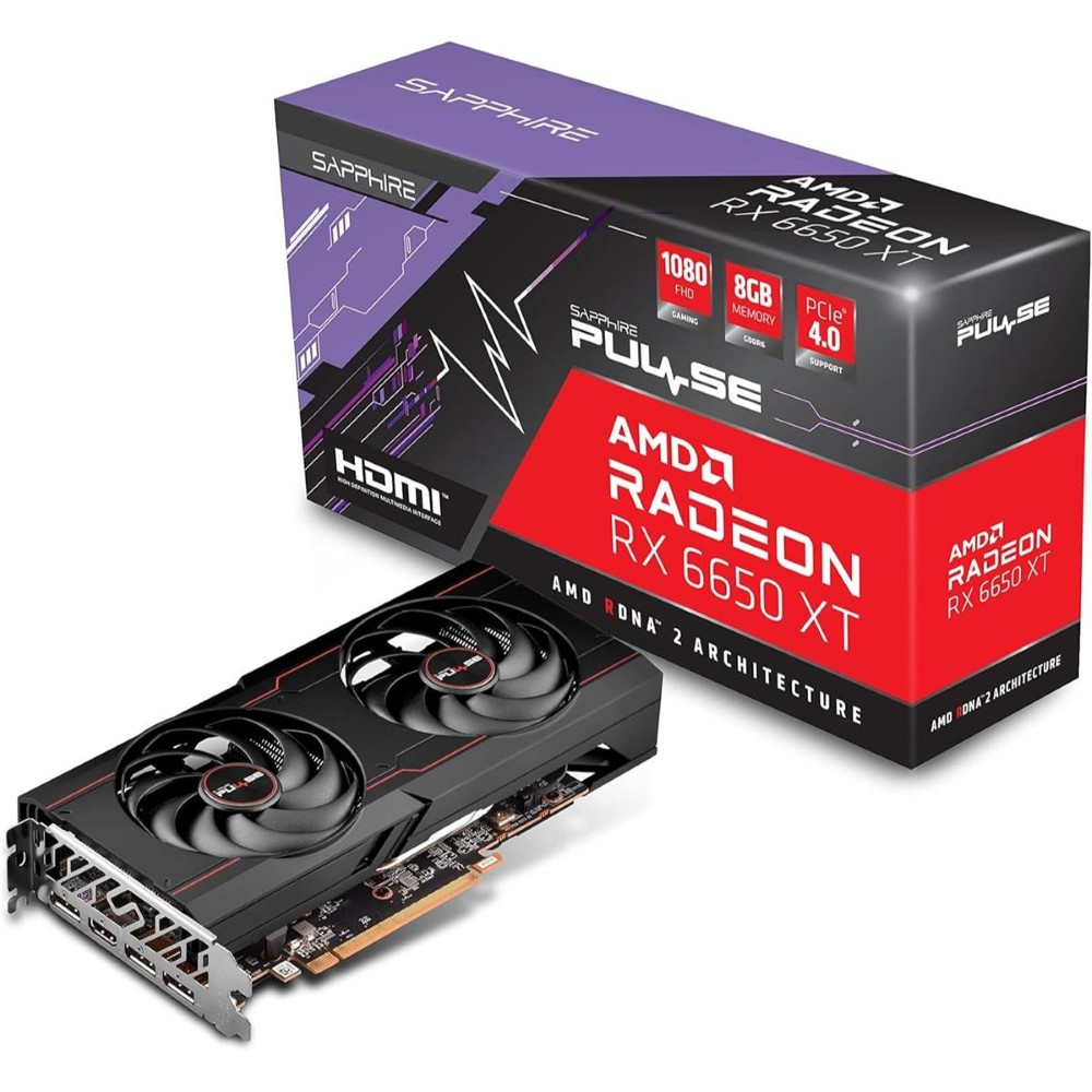 Sapphire Pulse AMD Radeon RX 6650 XT 8GB GDDR6 8GB GDDR6 PCI-Express 4.0 x8 GPU