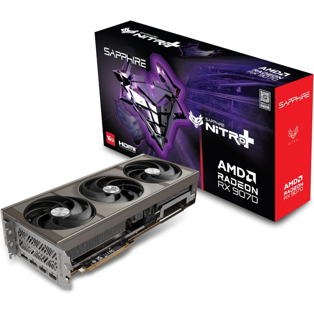 Sapphire Nitro+ Radeon RX 9070 16GB GDDR6 PCI Express 5.0 x16 ATX 256-bit GPU