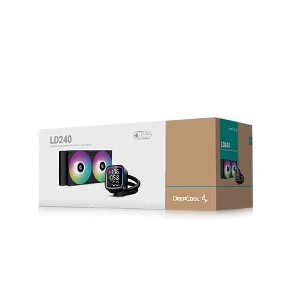 DeepCool LD240 5th Gen ARGB Gradient Mirror 240mm AIO Liquid Cooler Black image 1