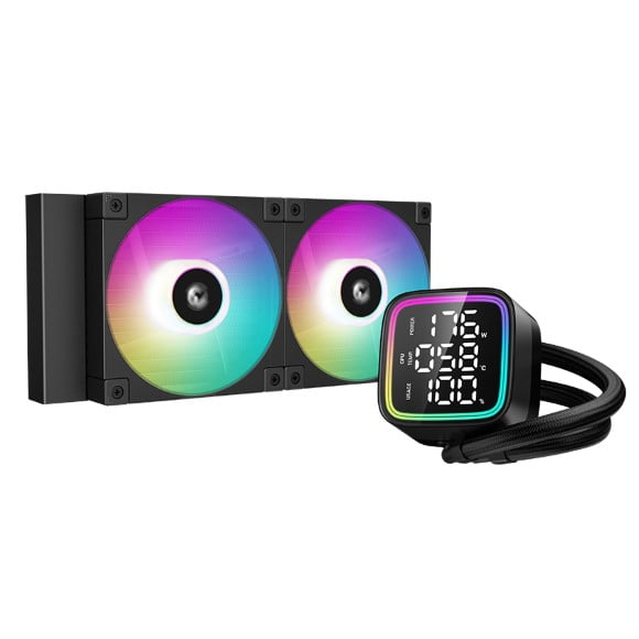DeepCool LD240 5th Gen ARGB Gradient Mirror 240mm AIO Liquid Cooler Black image 2