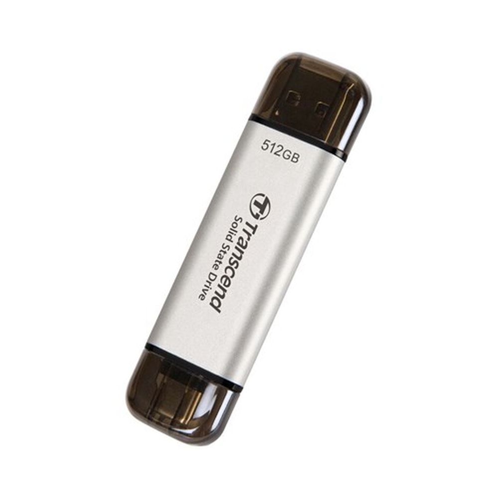 Transcend ESD310S 512GB Portable SSD USB 3.2 Gen 2 1050MB/s Silver - Image 2 | PC Wala Online
